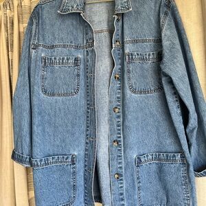 Cabin Creek Denim Utility Jacket | Large | Medium Wash